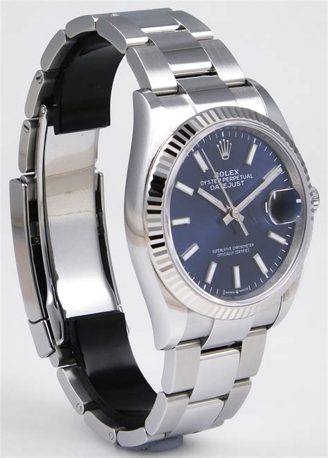 rolex oyster perpetual datejust blue dial